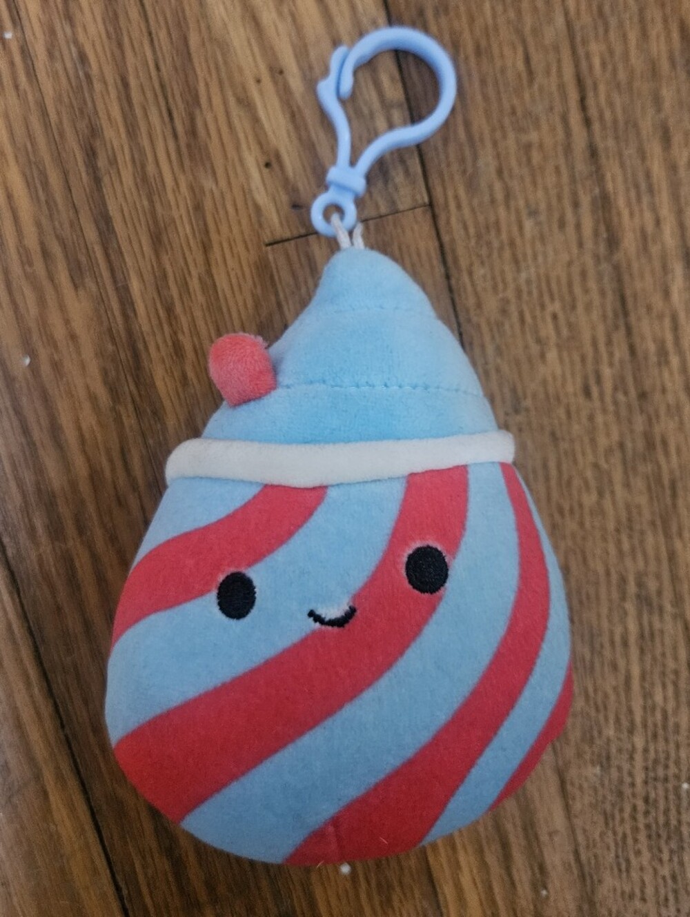 Tucker The Blue & Red Slushie Drink Squishmallow Plush 3.5" Clip-On Keychain